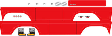 Traxxas - TRX8078R - Decal sheet, Bronco, red (fits #8010 body)