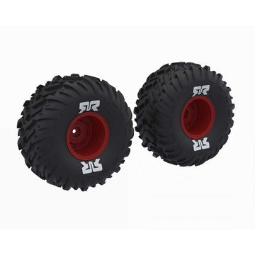 dBoots Cut Chevron MT Tire Set Glued Red
