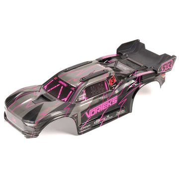1/10 Painted Decaled Trimmed Body Set with Hidden Body Mount Pink/Black: VORTEKS 2WD