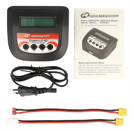 Robitronic - R01012 - 6A Oplader til fjernstyrede biler med 230V strømforsyning 60W - Nimh og Lipo - 2-4S