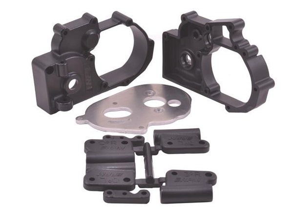 RPM - 73612 - Black Gearbox Housing and Rear Mounts for Traxxas 2wd Vehicles