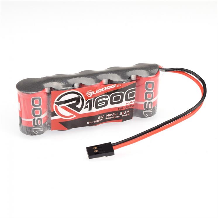 Ruddog - RP-0428 - 6.0V 1600 mAh nimh fladt modtagerbatteri