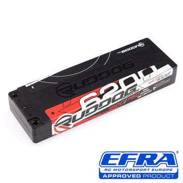 Ruddog - RP-0680 - 7.6V Lipo Batteri Ultra-LCG med 6200mAh med 150C og 5mm guldstik