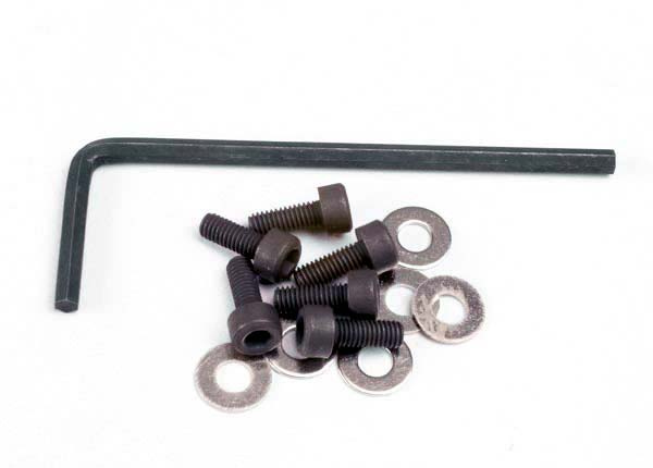 Traxxas - TRX1552 -  Backplate screws (3x8mm cap-head machine) (6)/washers (6)/ wrench