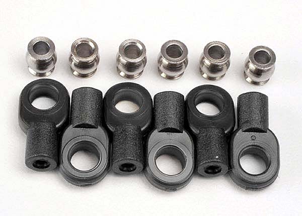 Traxxas - TRX2742X -  Rod Ends, short (6)/ hollow balls (6)