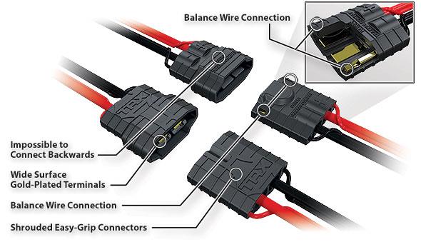 Traxxas - TRX2990GX - 8A dobbelt ID Oplader (TRX2972) med 2 x 11,1V, 5000 mAh, 25C Lipo batteri med ID, (TRX2872X))