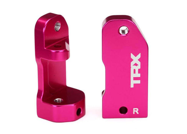 Traxxas - TRX3632P - 30 graders Caster blok i pink aluminium - 2 stk - inkl. skruer 2.5x31.5 mm