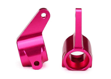 Traxxas - TRX3636P - Steering blocks, Rustler/Stampede/Bandit (2), 6061-T6 aluminum (pink-anodized)/ 5x11mm ball bearings (4)