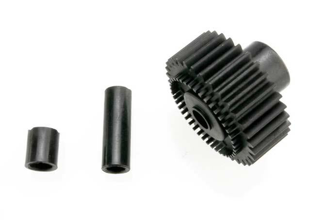 Traxxas - TRX3984x - Output gear, 33-tooth (1)/ spacers (2)