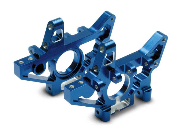 Traxxas - TRX4929x -  Bulkheads, rear (machined 6061-T6 aluminum) (blue)(L&R) (requires use of 4939X suspension pins)