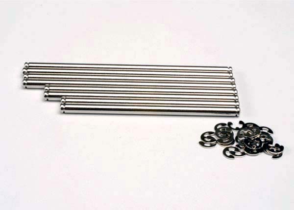 Traxxas - TRX4939x - Suspension pin set, stainless steel (w/ E-clips)
