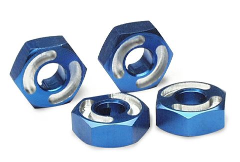 Traxxas - TRX4954X -14mm Wheel hubs, hex, 6061-T6 aluminum (blue) (4)/ axle pins (2.5x10mm) (4)