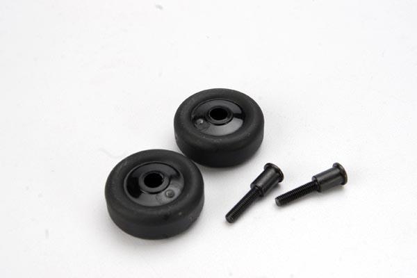 Traxxas - TRX4976 -  Wheels (4)/ Axles (2), for Maxx wheelie bar