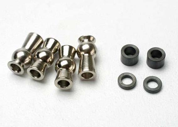 Traxxas - TRX5355 - Hollow ball, tall centered (2)/ tall offset hollow ball (2)/ bump steer adjustment shims; 3.5mm (2), 1.17mm (2)