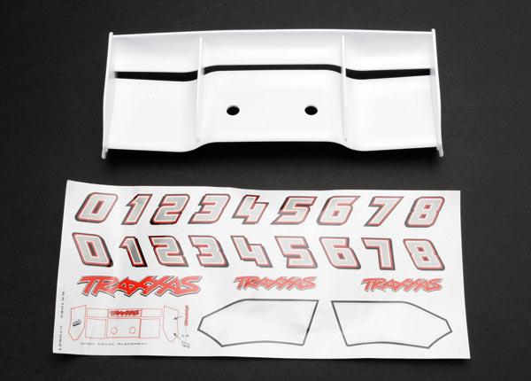 Traxxas - TRX5412 - Wing, Revo (white)/ decal sheet