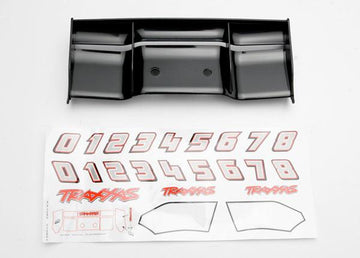 Traxxas - TRX5446 - Wing, Revo (black)/ decal sheet