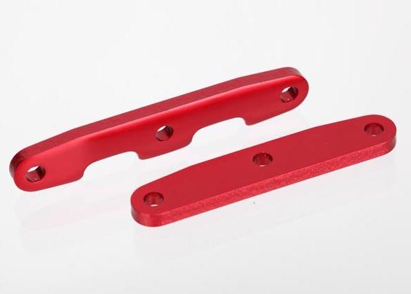 Traxxas - TRX6823R - Bulkhead tie bars, front & rear, aluminum (red-anodized)