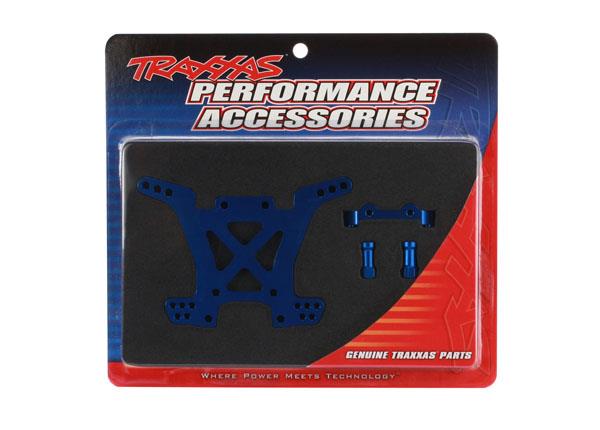 Traxxas - TRX6838X -  Shock tower, rear, 7075-T6 aluminum (blue-anodized)