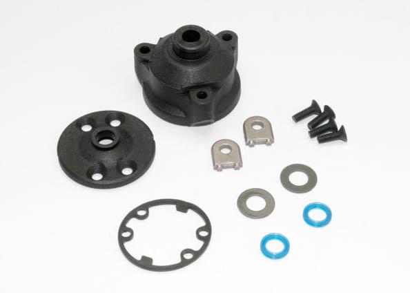 Traxxas - TRX6884 - Housing, center differential/ x-ring gaskets (2)/ ring gear gasket/ bushings (2)/ 5x10x0.5 TW (2)/ CCS 2.5x8 (4)