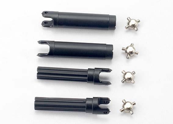 Traxxas - TRX7150 - Half shafts, left or right (internal splined half shaft (2)/external splined half shaft) (2))/ metal u-joints (4)