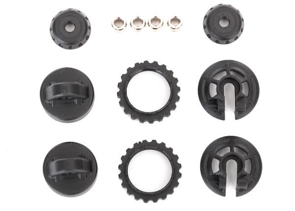 Traxxas - TRX7468X - Caps and spring retainers, GTR shock (upper cap (2)/ hollow balls (4)/ bottom cap (2)/ upper retainer (2)/ lower retainer (2))