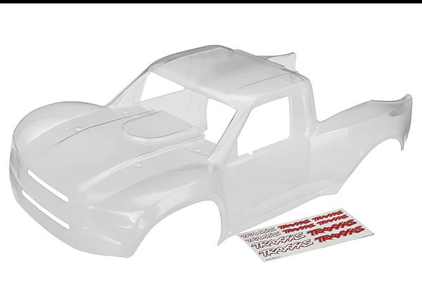 Traxxas - TRX8511 - Body, Desert Racer (clear, trimmed, requires painting)/ decal sheet