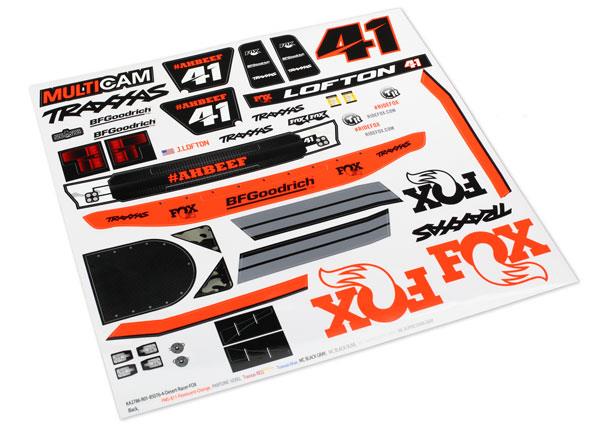 Traxxas - TRX8515 -  Decals, Unlimited Desert Racer, Fox Edition