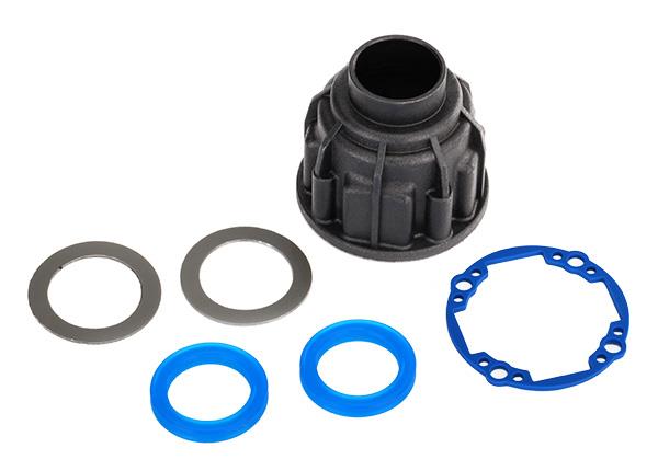 Traxxas - TRX8581 - Carrier, differential (front or center)/ x-ring gaskets (2)/ ring gear gasket/ 14.5x20 TW (2)