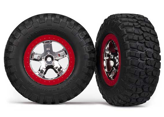 Traxxas - TRX5867 - 1/10 BFGoodrich® dæk limet på Short Course fælge med 12 mm hex - 2 stk