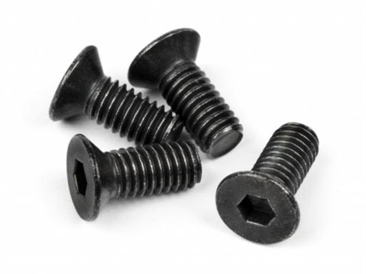 HPI - Z307 - FLAT HEAD SCREW M4x10mm (HEX SOCKET/THIN TYPE/4pcs)