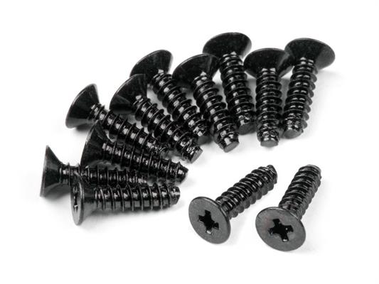 HPI - HPZ477 - TP FLAT HEAD SCREW M2.6X10MM (12PCS)