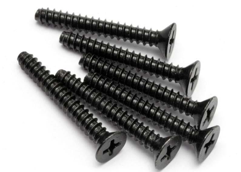 HPI - HPZ649 - TP. FLAT HEAD SCREW M4x30mm (6pcs)  Phillips Head