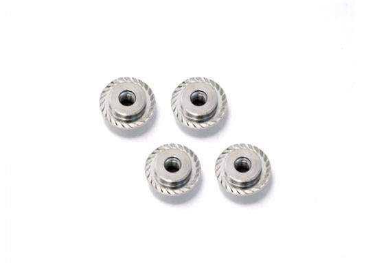 HPI - HPZ671 - Flanged Lock Nut M5X8Mm (Silver/4Pcs)