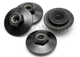 FLANGED LOCK NUT M5x8mm (BLACK/4pcs)