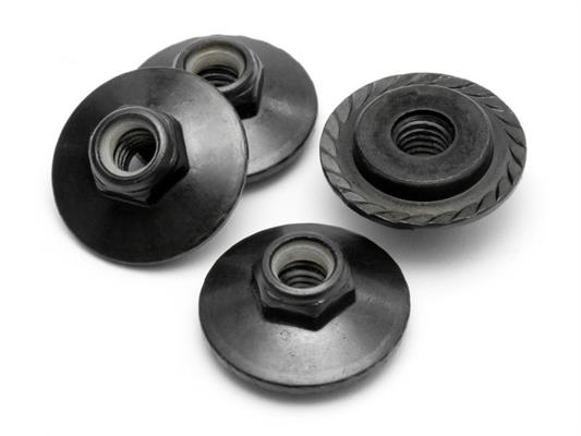 HPI - HPZ680 - Flanged Lock Nut M5X8Mm (Black/4Pcs)