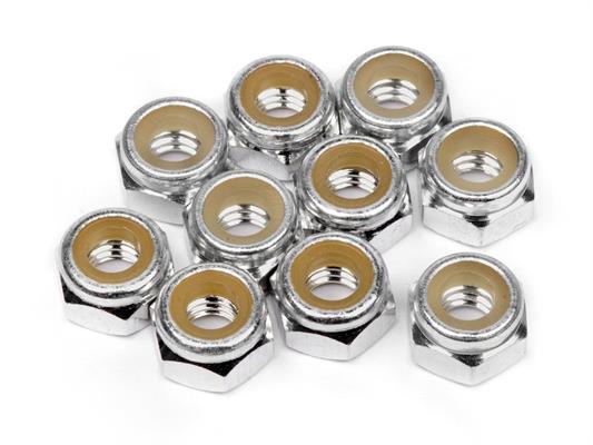 HPI - HPZ866 - Aluminum Lock Nut M4 (Silver/10Pcs)