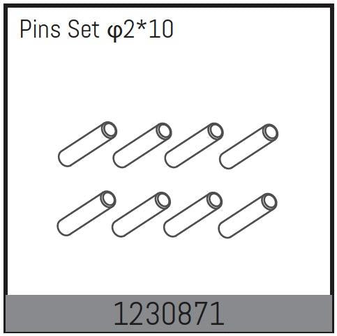 Absima - 1230871 - 2x10 pind sæt til ADB1.4