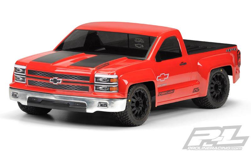 Pro-Line - PL3457-00 - Chevy Silverado Pro-Touring klar karosseri i lexan til Slash 2wd og Slash 4x4 - Du skal bruge 2.8" fælge