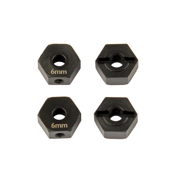 Element - AE42076 - 12mm hex i stål, de er 6mm tykke - 4 stk