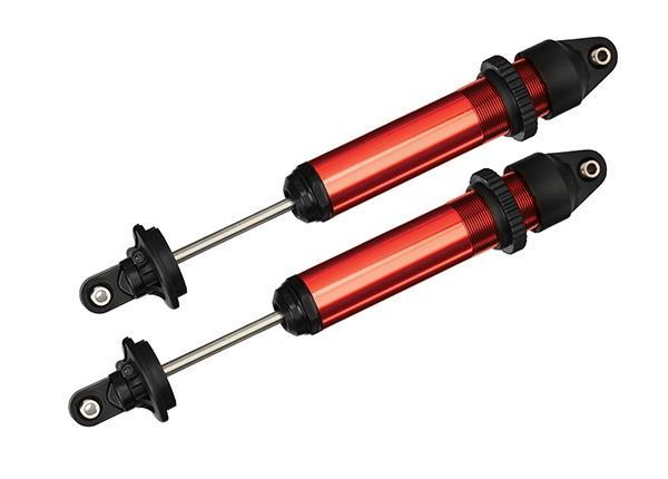 Traxxas - TRX7761R - Shocks, GTX, aluminum (red-anodized) (fully assembled w/o springs) (2)