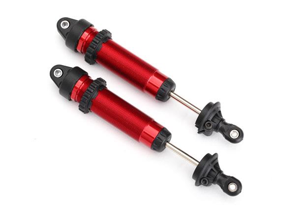 Traxxas - TRX8460r -  Shocks, GTR, 139mm, aluminum (red-anodized) (fully assembled w/o springs) (rear, threaded) (2)