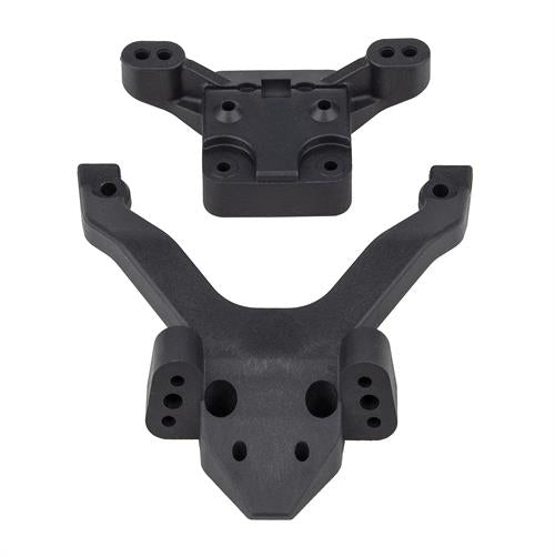 Team Associated - AE91972 - RC10B6.4 FT Top Plate and Ballstud Mount, carbon