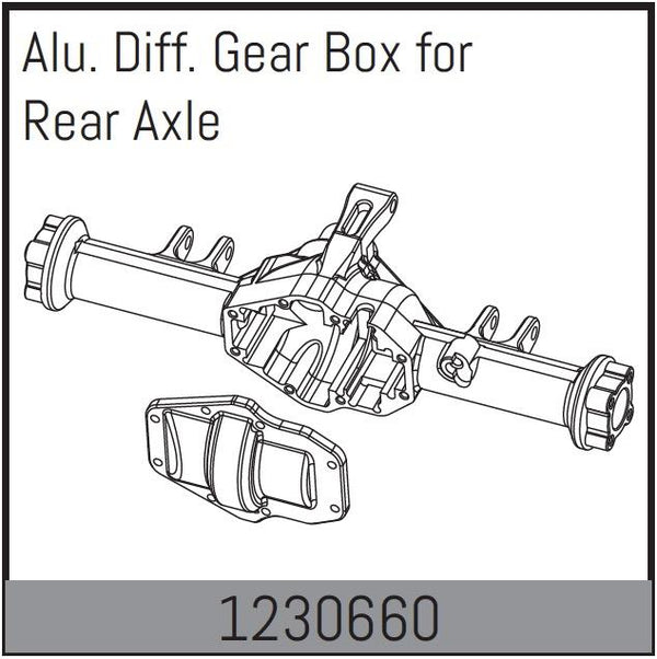 Absima - 1230660 - Alu. Diff. Gear Box for Rear Axle