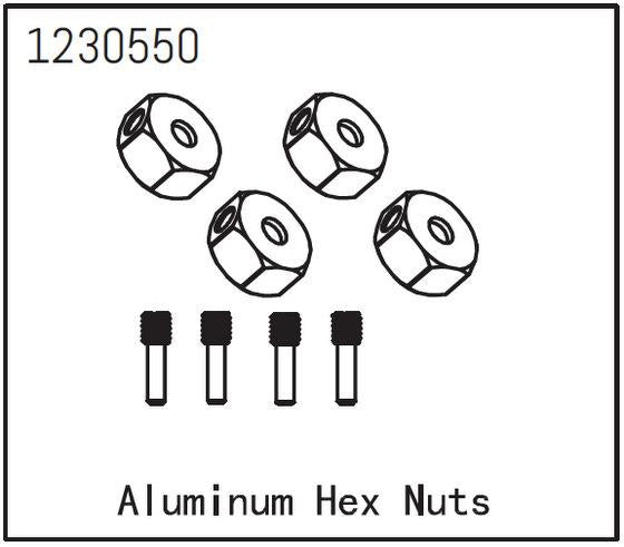Absima - 1230550 - 12 mm Aluminum Hex (4)