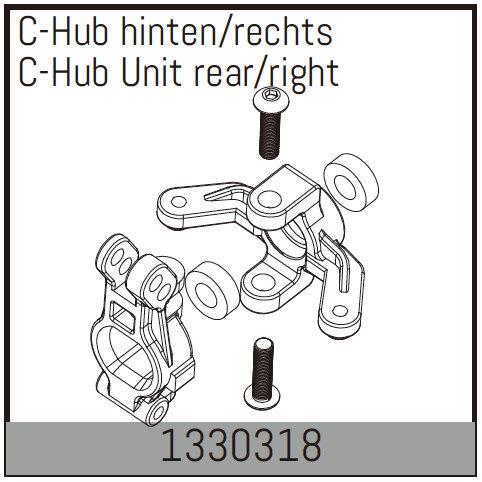 Absima - 1330318 - C-Hub Unit rear/right