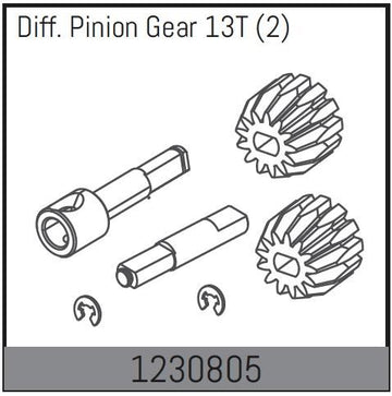 Absima - 1230805 - 13T diffrentiale pinion tandhjul