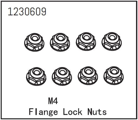 Absima - 1230609 Flange Lock Nut M4 (8)