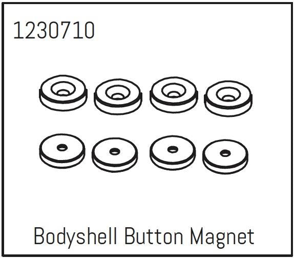 Absima - 1230710 - Bodyshell Button Magnet (4) - Khamba