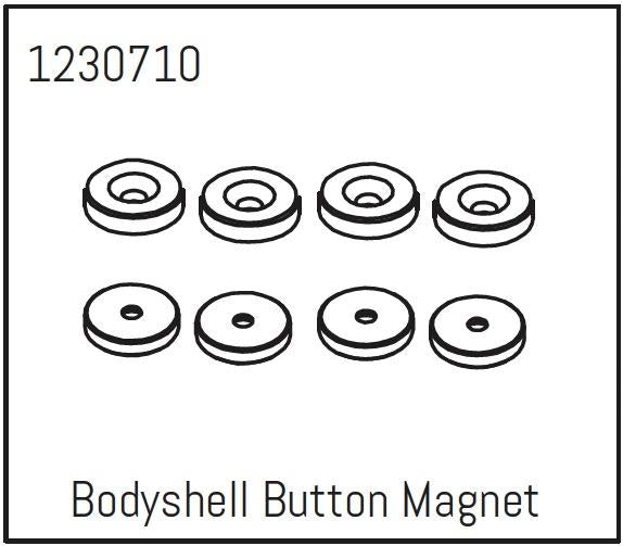 Absima - 1230710 - Bodyshell Button Magnet (4) - Khamba