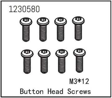 Absima - 1230580 - 3x12mm Skruer med hoved - 8 stk